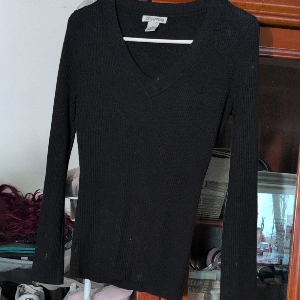 Black V-Neck Sweater